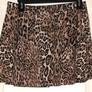 Leopard Print Mini Skirt